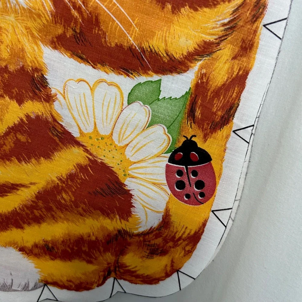 Vintage Striped Kitten Plush‎ Unfinished Project Complete HTF